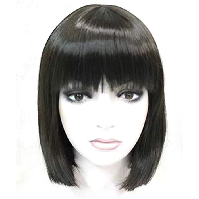 DILLARDS Lydell Synthetic Wig Short Bob Party Halloween Cosplay Wigs For Women Dark Brown - Image 3